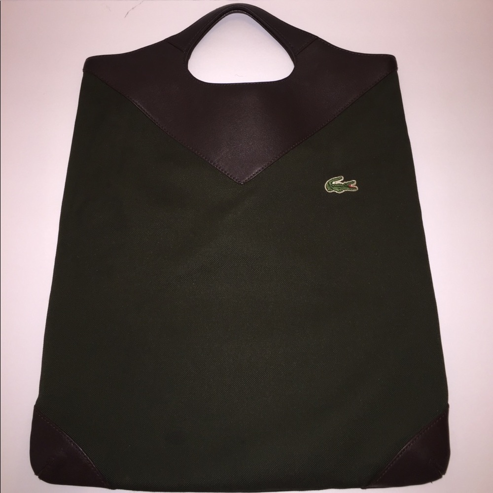 Lacoste Canvas & Leather Handbag